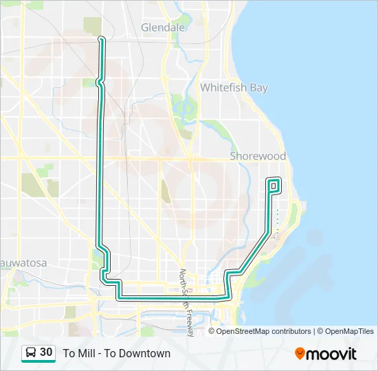 30 Bus Line Map