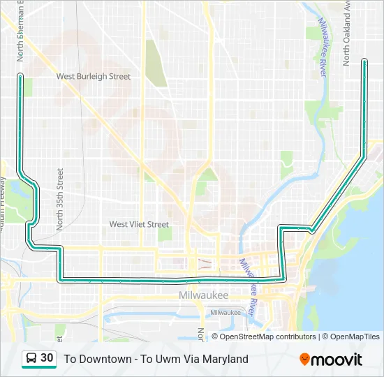 30 Bus Line Map
