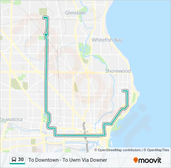 30 Bus Line Map