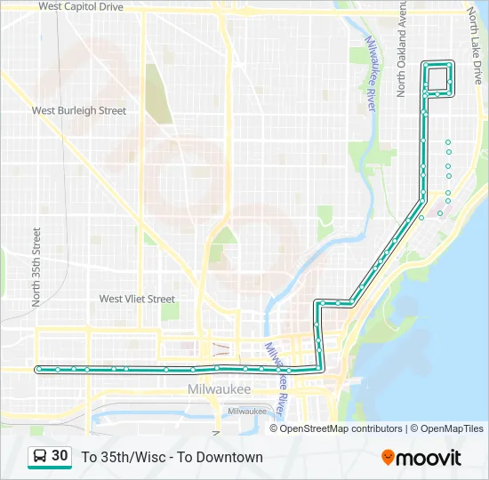 30 Bus Line Map