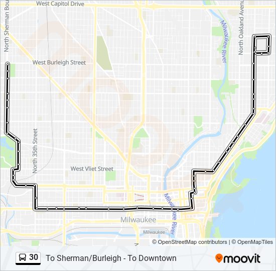 Mapa de 30 de autobús