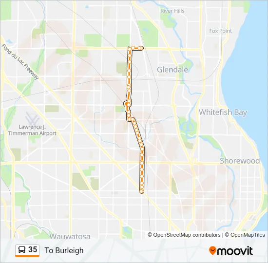 35 Bus Line Map