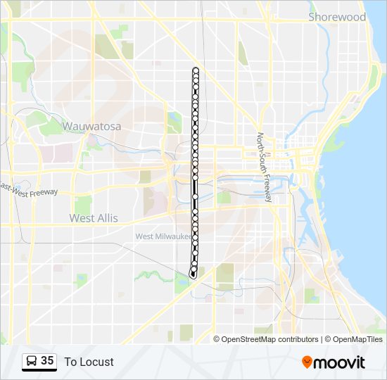35 Bus Line Map