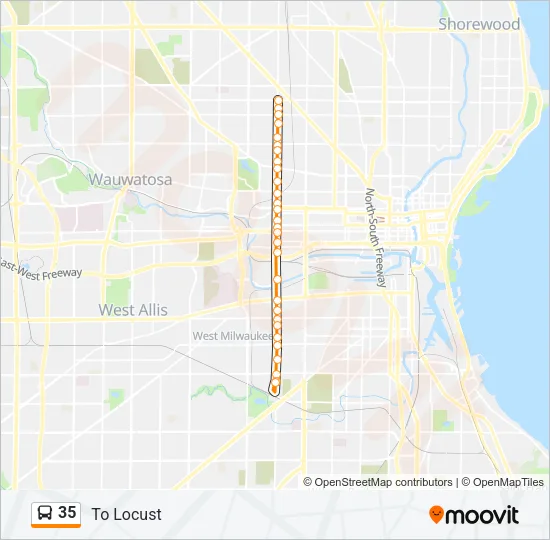 35 Bus Line Map