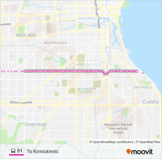 51 Bus Line Map