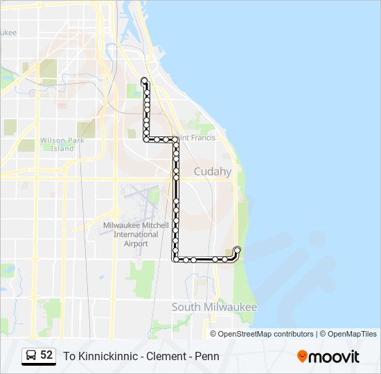 52 bus Line Map