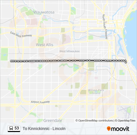 53 bus Line Map