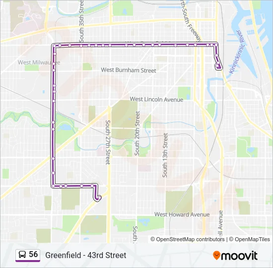 56 Bus Line Map