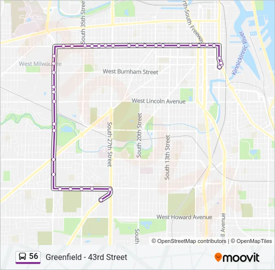 56 Bus Line Map