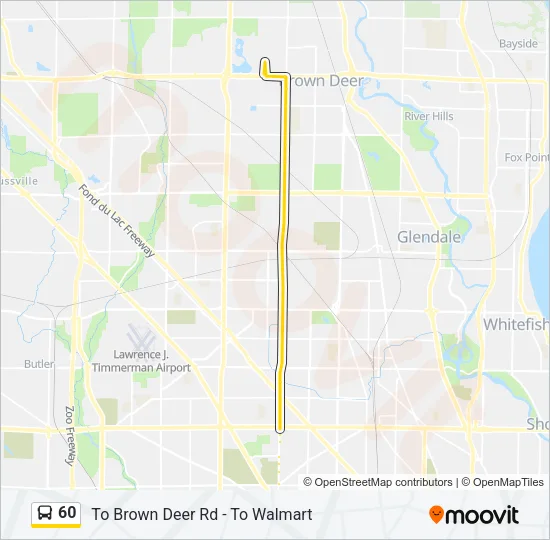 60 Bus Line Map