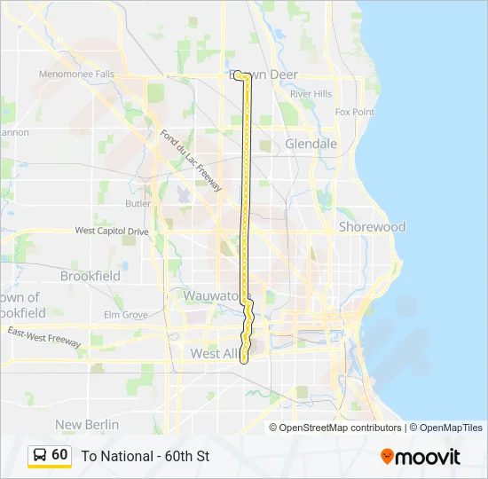 60 Bus Line Map