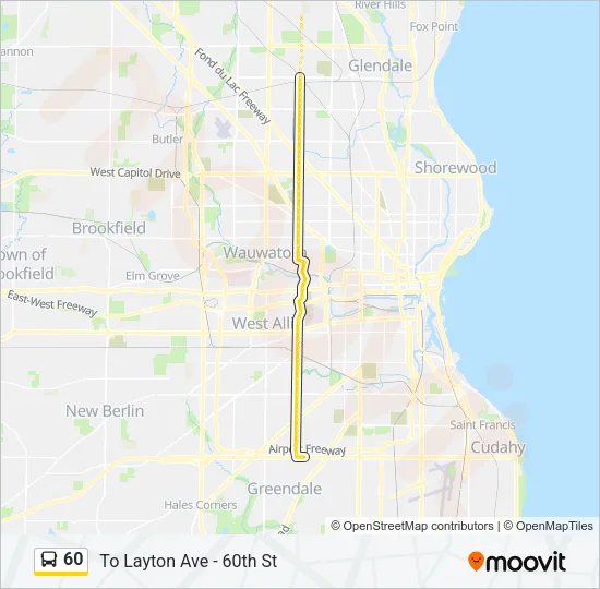 60 Bus Line Map