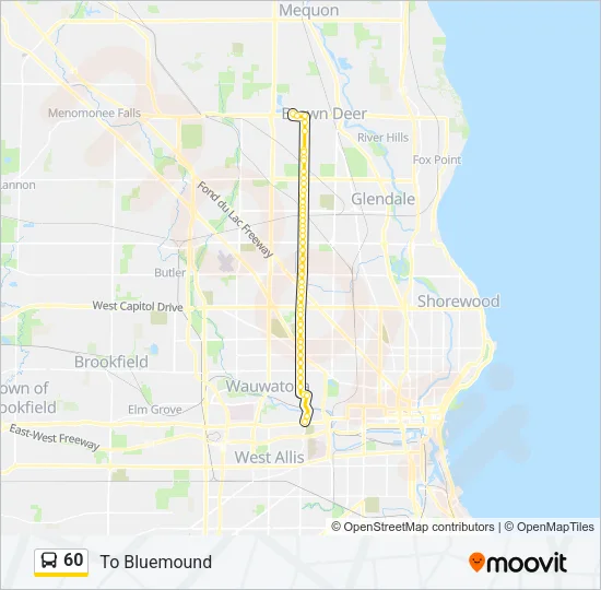 60 Bus Line Map