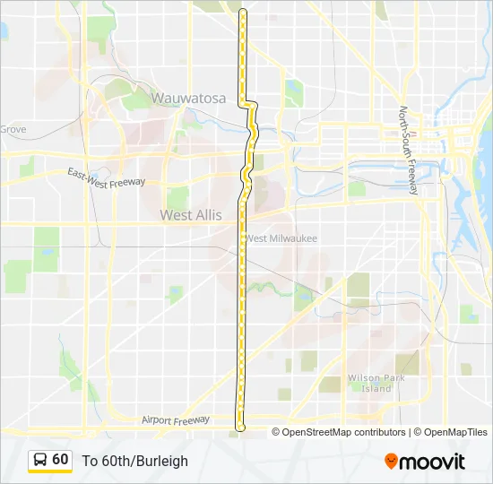 60 Bus Line Map