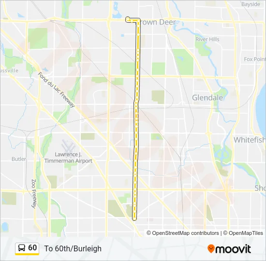 60 Bus Line Map