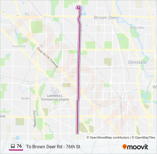 76 Bus Line Map