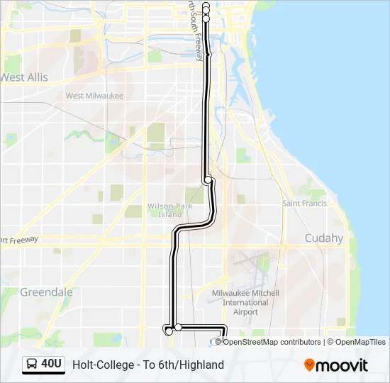 40U Bus Line Map