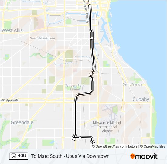 40U bus Line Map