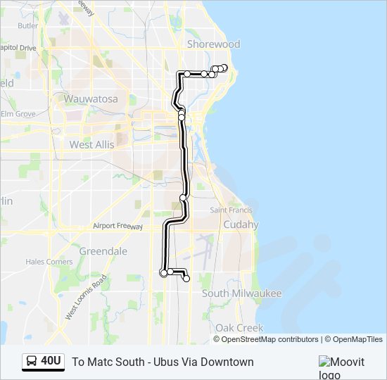 Mapa de 40U de autobús