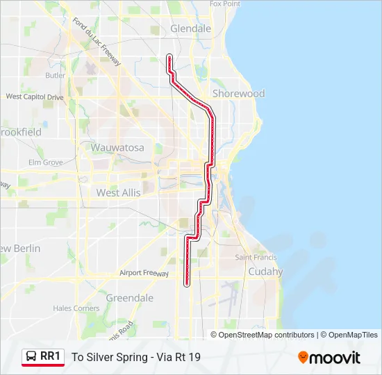 RR1 Bus Line Map