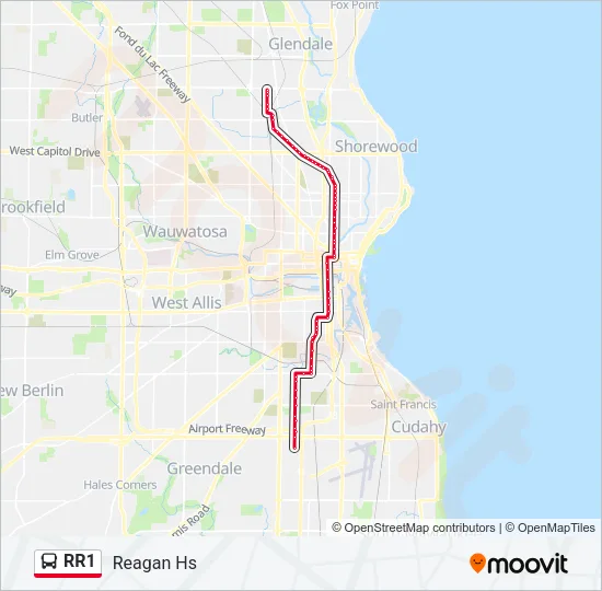RR1 Bus Line Map