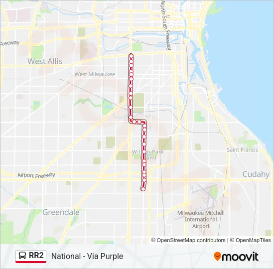 RR2 Bus Line Map