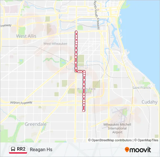 RR2 Bus Line Map
