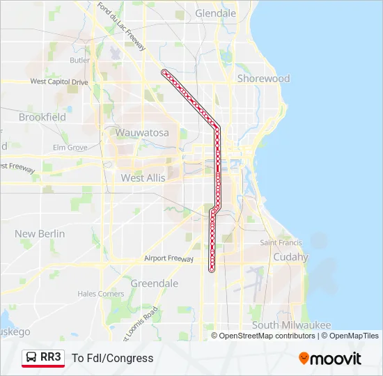 RR3 Bus Line Map