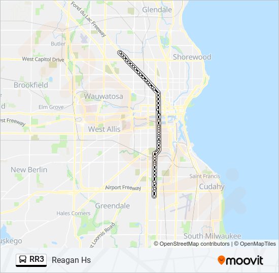 RR3 Bus Line Map