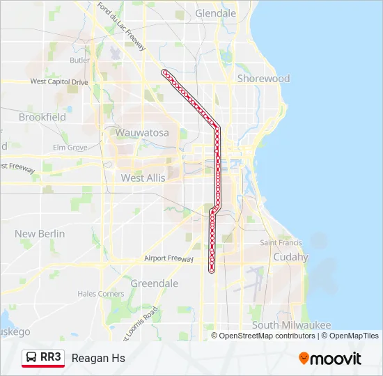 RR3 Bus Line Map
