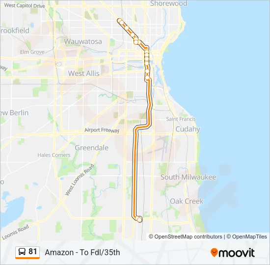 81 Bus Line Map