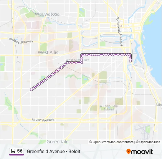56 Bus Line Map