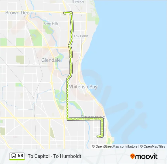 68 Bus Line Map