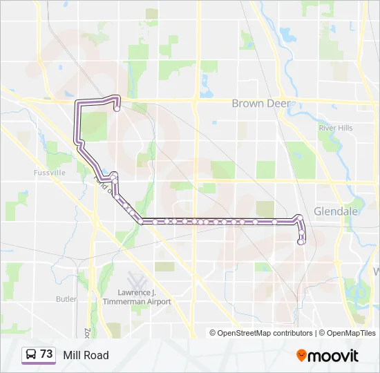 73 Bus Line Map