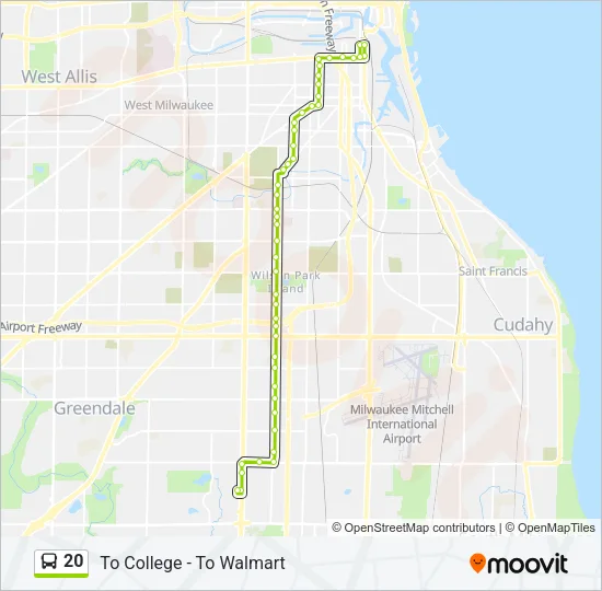20 Bus Line Map