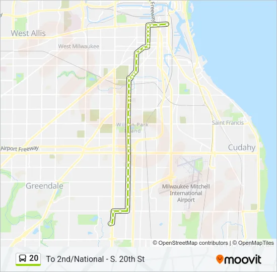 20 Bus Line Map