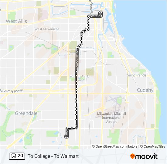 Mapa de 20 de autobús