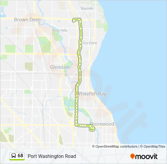 68 Bus Line Map