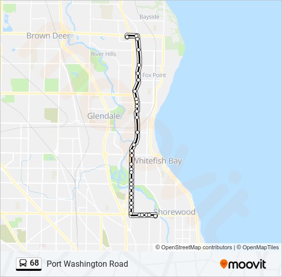 68 bus Line Map