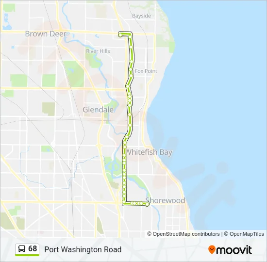 68 Bus Line Map