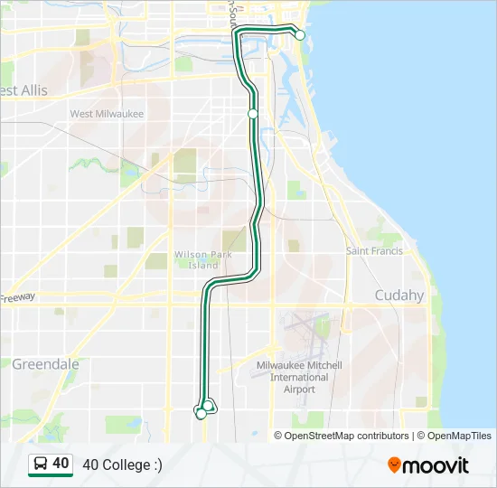 40 Bus Line Map
