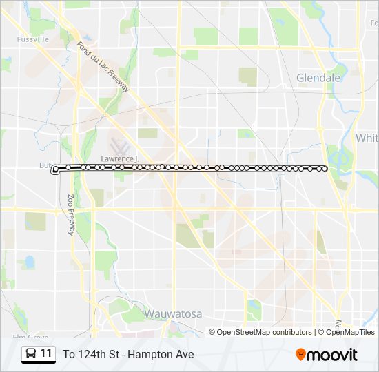 11 bus Line Map