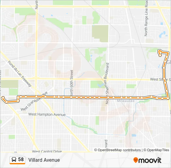 58 Route: Schedules, Stops & Maps - To Appleton Ave - Vilalrd Ave (Updated)