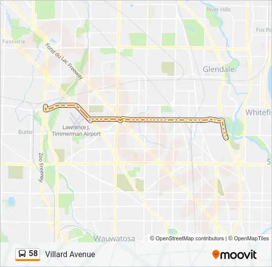 58 Bus Line Map
