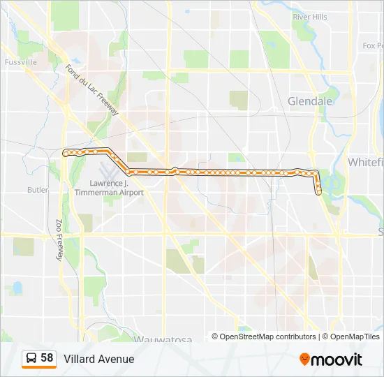 58 Bus Line Map