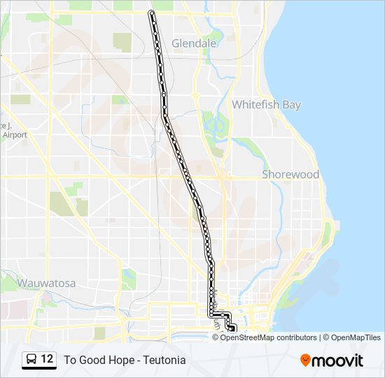 Mapa de 12 de autobús