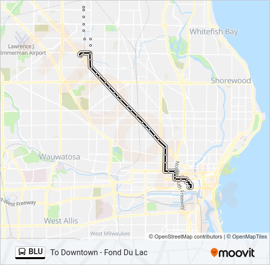 BLU bus Line Map