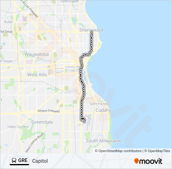 GRE Bus Line Map