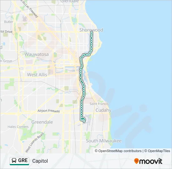 GRE Bus Line Map