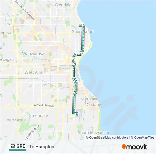 GRE Bus Line Map